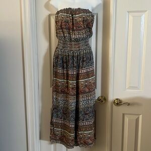 Strapless, palazzo pants jumpsuit